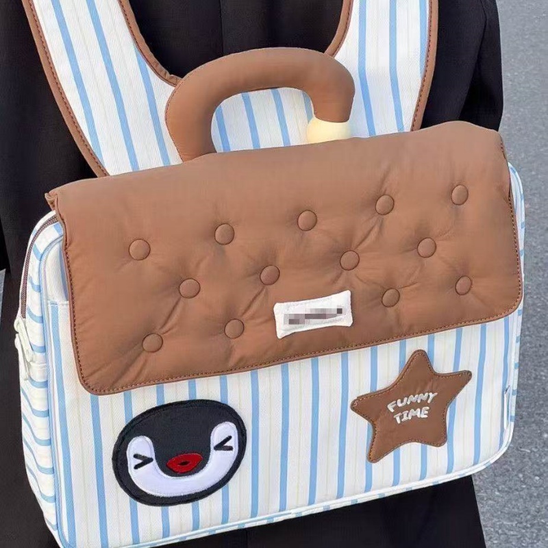 Laptop Backpack 15.6 - Pingu Penguin Rugzak Niche-Design Ins Meisjes
