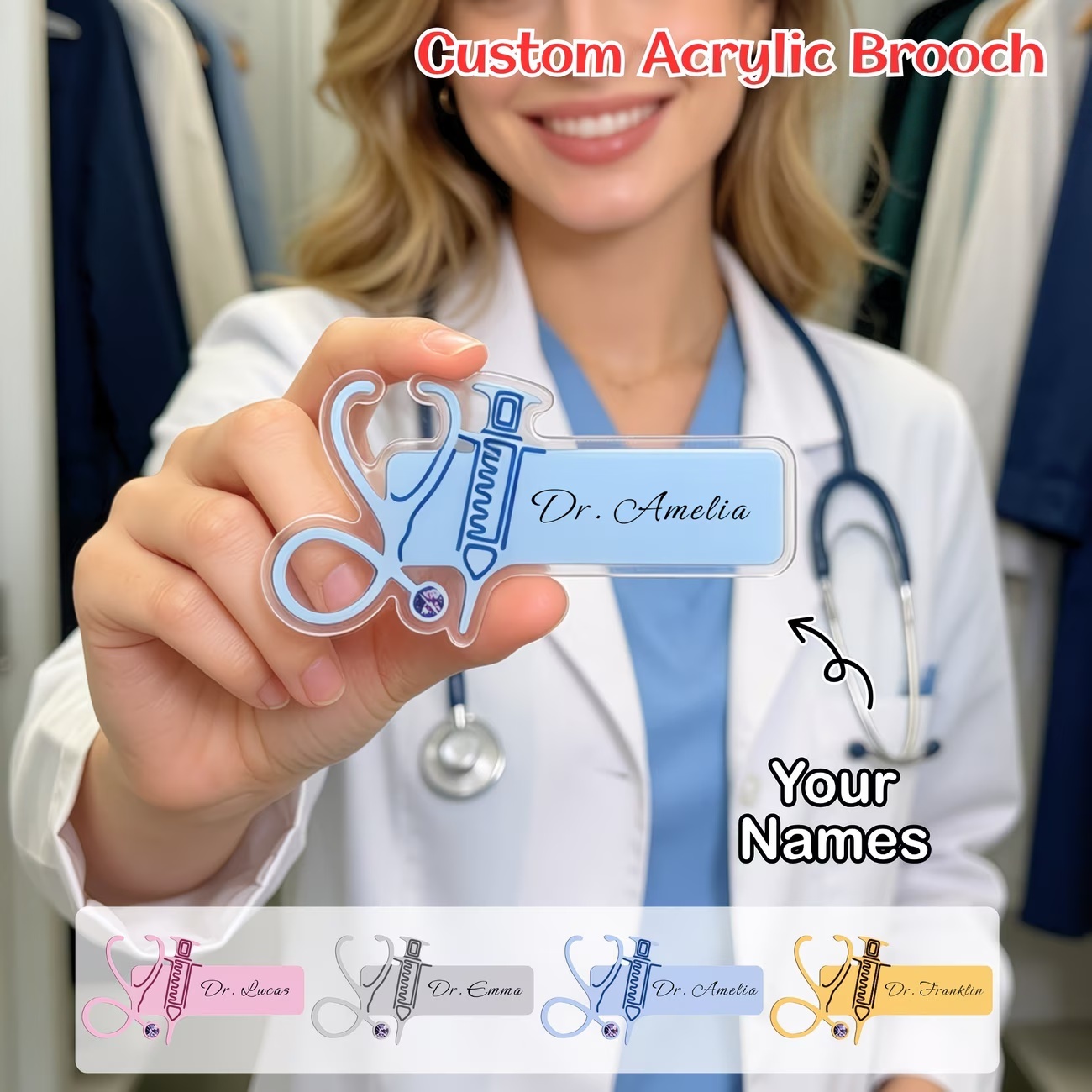 Backpack Diaper Bag - Aangepaste naam sleutelhanger gepersonaliseerde acryl sleutelhanger