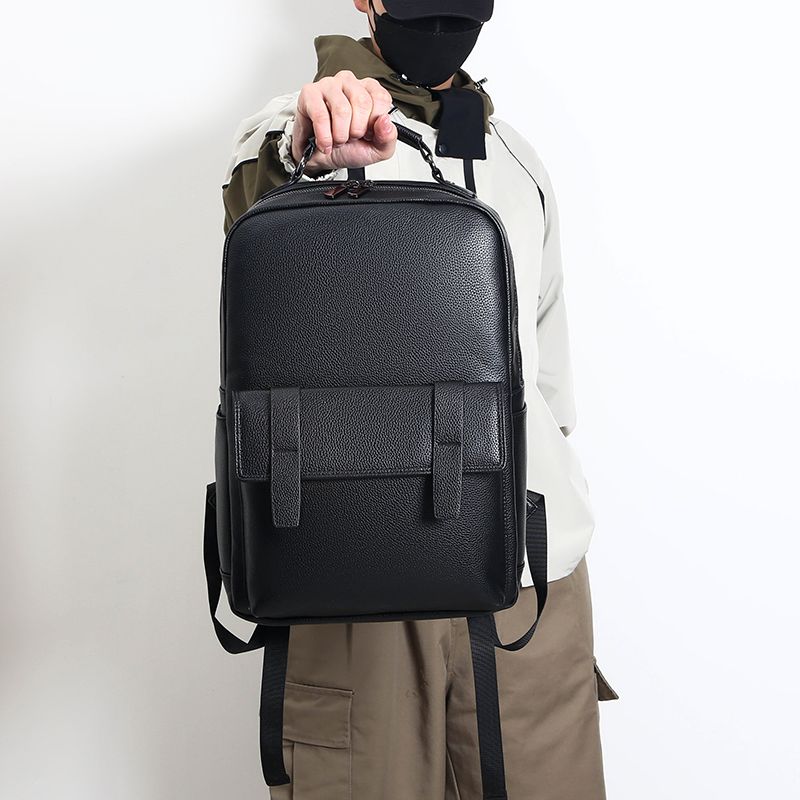 Luxe leren herenrugzak met USB - Laptop Backpack 15.6 recensie en prijs